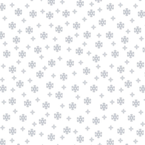 Quilter's Flour 6 - White on White Small Snowflakes