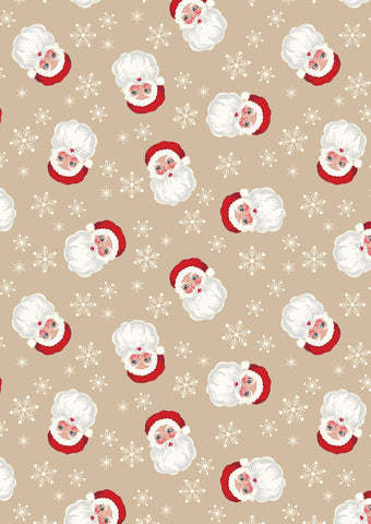 Oh Christmas Tree - Santa on Natural (Metallic)