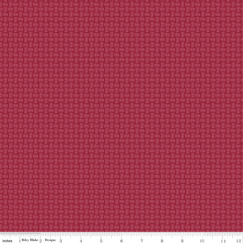 Petal Song - Basket Weave Cranberry