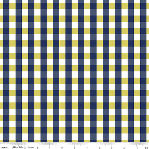 Flower Farm - Gingham Navy