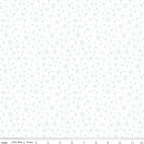 Ski Hill - Snowflakes White