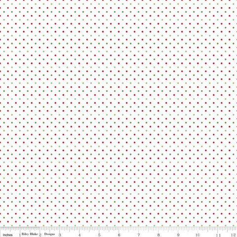 Swiss Dots - Christmas on White
