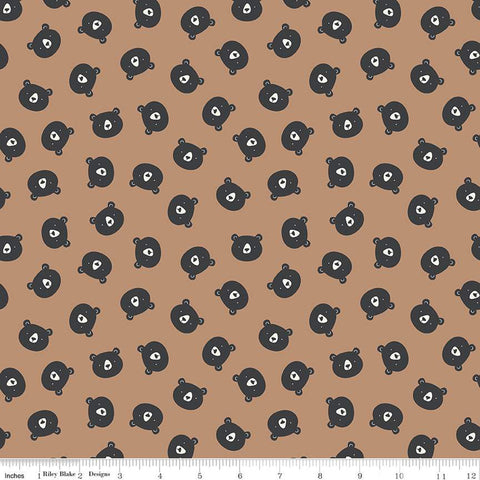 Flannel Adventure - Bear Heads Brown