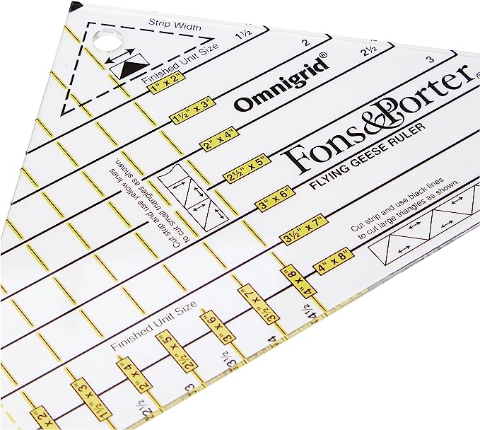 Fons & Porter Flying Geese Ruler Triangle Happy Wife Quilting