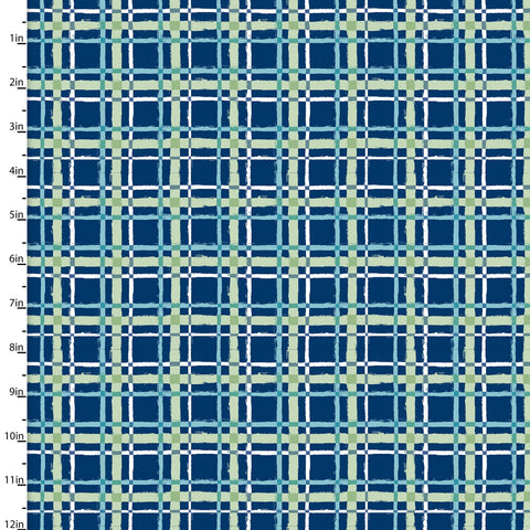 Forest Friends - Navy Plaid