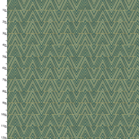 Mistletoe & Metallic - Green Trees with Metallic