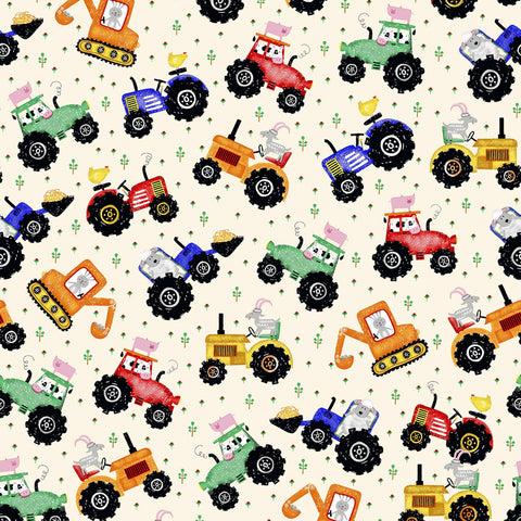 Tractors Off White Flannel