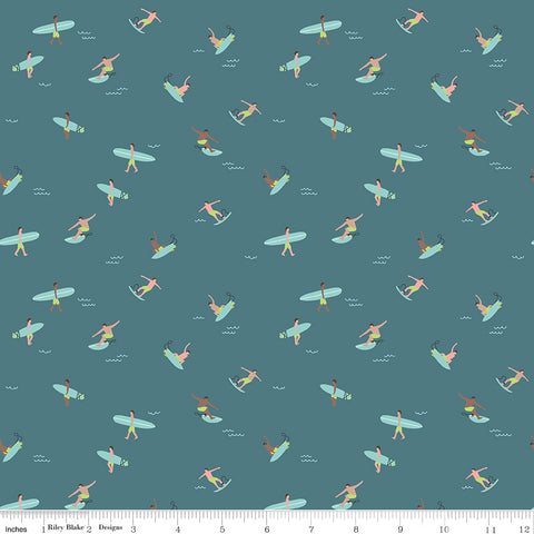Riptide - Surfs Up Teal - 0.45m Cut