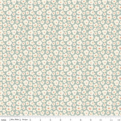 Ava Kate - Flowers Seafoam
