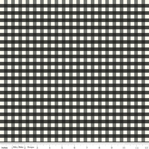 Farmhouse Christmas - Gingham Black