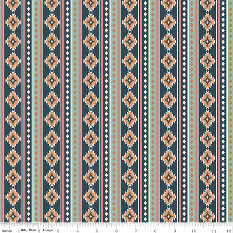 Beneath the Western Sky - Stripes Dark Navy