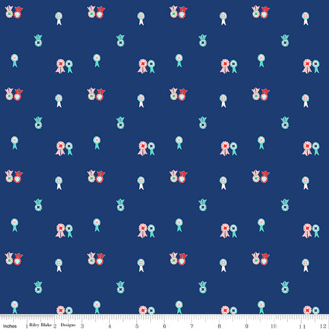 Quilt Fair - Ribbons Navy