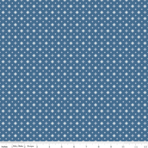Christmas Village - Snowflakes Denim