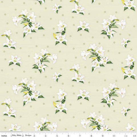 Monthly Placemats - April Lily Tossed Pearl