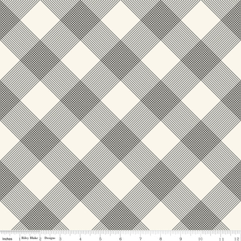 Fleur Noire - Line Plaid Cream - Remnant
