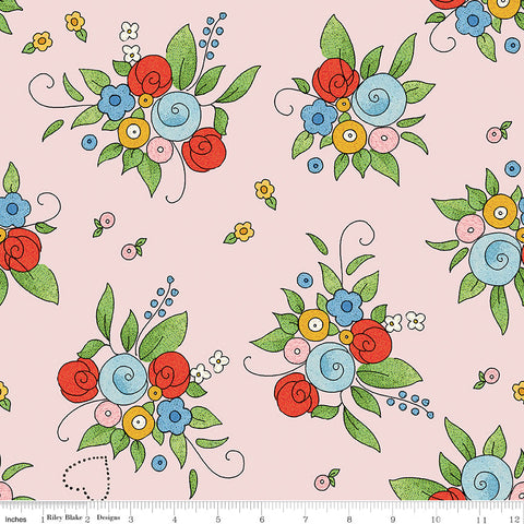 Be Mine Valentine - Bouquet Blush - 1/2m Cut