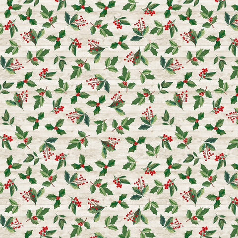 Comfort & Joy - Holly & Leaves - Natural