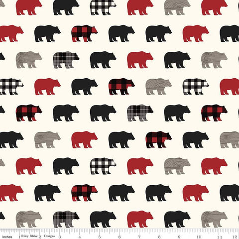 Wild At Heart Juvenile Flannel - Bears Cream