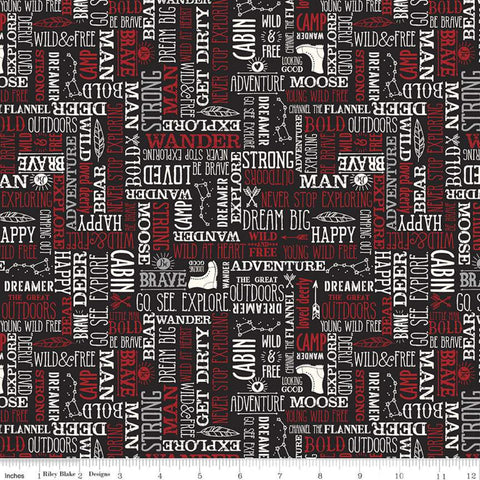 Wild At Heart - Words Black Flannel