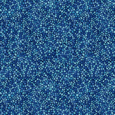 Navy Kaleidescope Tonal 2-ply Flannel - 108" Wide Back