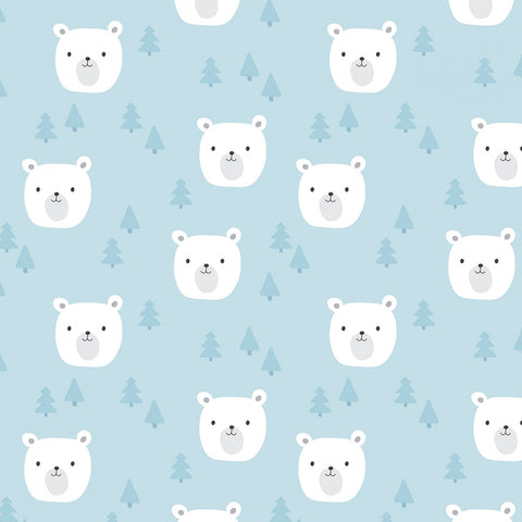 Baby Bears Blue Flannel