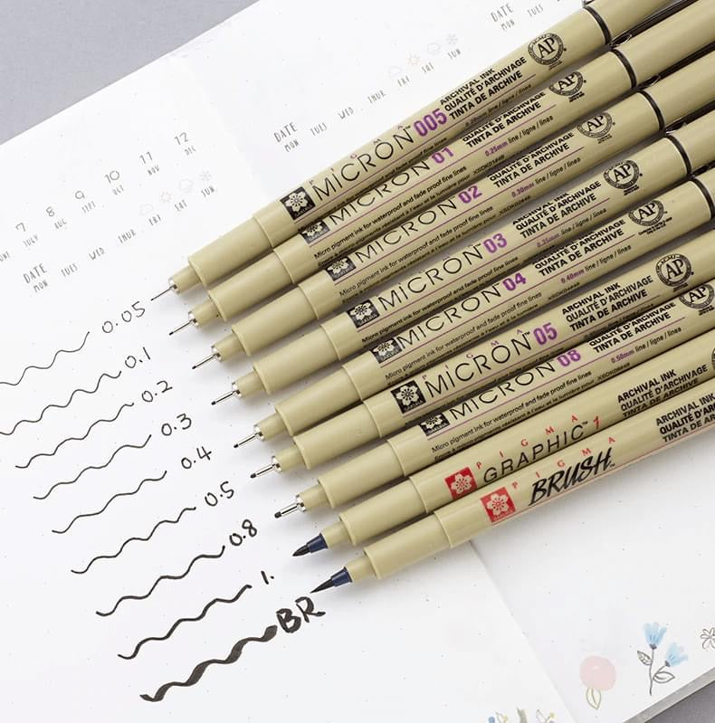 筆記具 ryoma Pigma Micron Pen Black .45mm Size 05 – Happy Wife Quilting