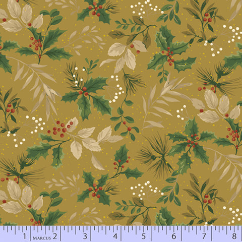 Winter Botanicals - Gold Holly & Leaves