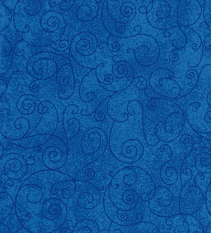 Willow - Medium Blue - 108" Flannel Wide Back