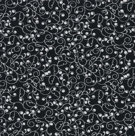 Black with White Swirls