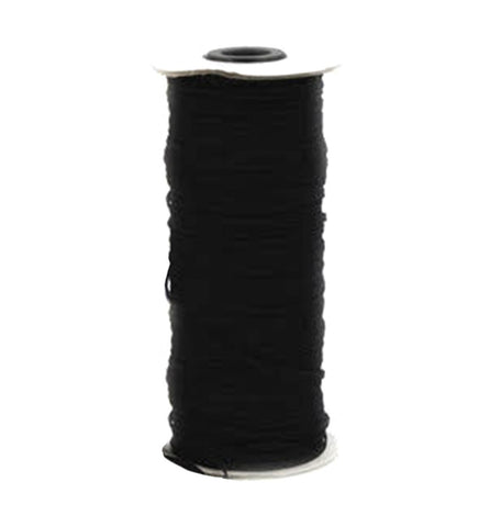 Flat black elastic 1/4"