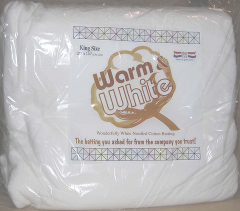 Warm & White Batting in a Bag - King size (120"x124")