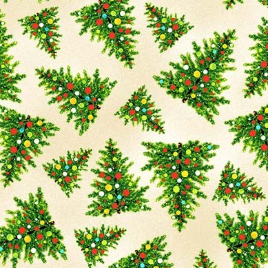 Vintage Christmas - Cream Christmas Tree Trimming