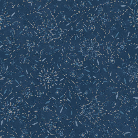 Patchwork Blue - Blue Floral