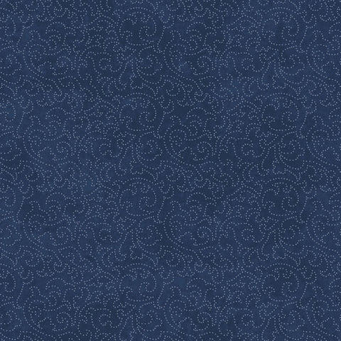Patchwork Blue - Blue Scrolls