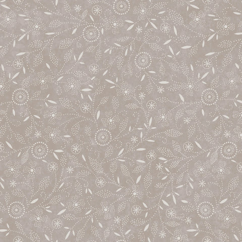 Patchwork Blue - Tan Packed Floral