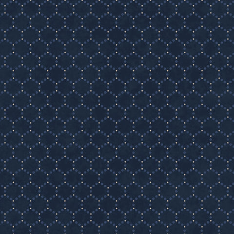Patchwork Blue - Navy Geometric