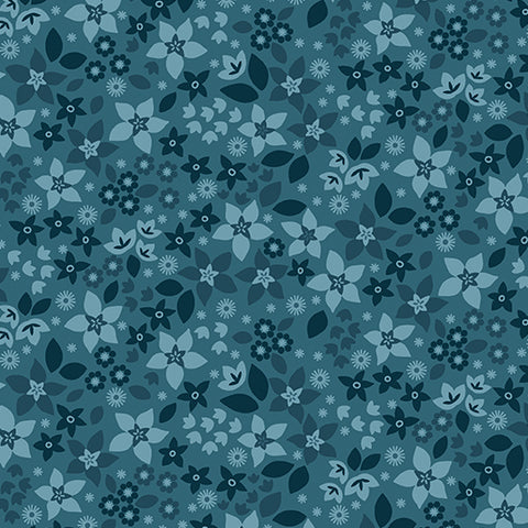 Holly & Hearth - Star Flowers Teal
