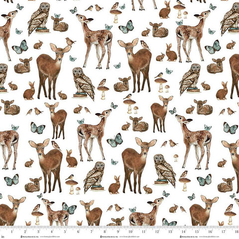 Whimsical Woods Minky -Multi Allover Animals