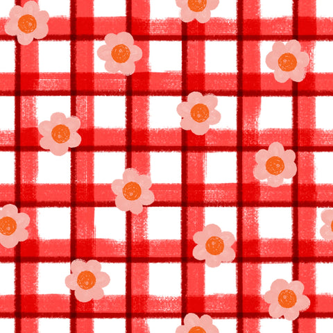 Little Foot Farm - Floral Plaid Flannel