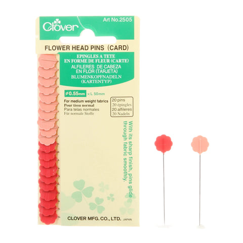 Flower Head Pin  - 20 Count