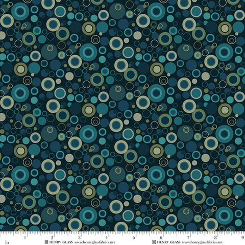 Bubble Dot - Navy - 108"  Wide Back