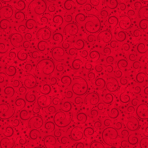 Scandinavian Holiday - Red Swirls