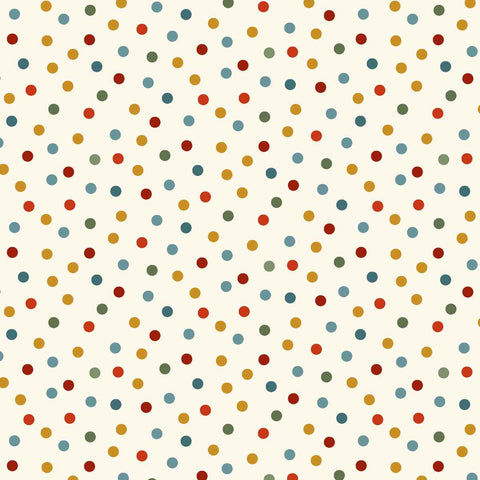 Nordic Holiday Village - Cream Multi Dots