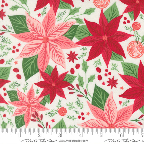Merrily on High - Floral Poinsettia Snow
