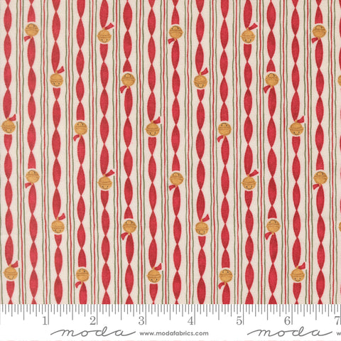 When Snow Falls - Jingle Bell Stripes Snowy White