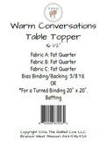 Warm Conversations Table Topper