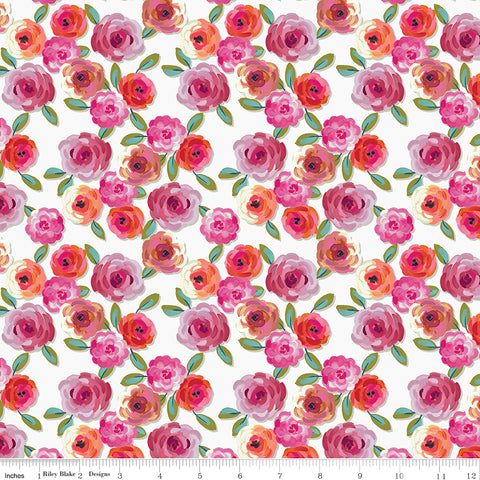 Poppies & Plumes - Floral White