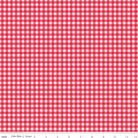 Picnic Florals - Gingham Red