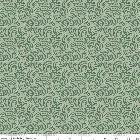 Morning Latte - Swirls Green