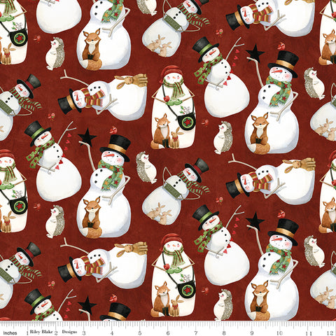 Northern Christmas - Snowmen Red